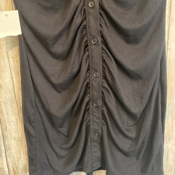 NWT SO black Short Sleeve Runched Front Button Up Dress | Size Small - Picture 11 of 11